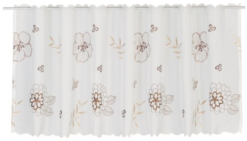 Bistrogardine Javine 06, Scheibengardine 48x150cm, halbtransparent