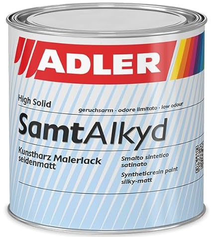 ADLER Buntlack seidenmatt SamtAlkyd - Kunstharzlack in diversen Farbtönen RAL5010 Enzianblau | 750ml