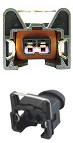 Greenspirits KFZ Ersatz Stecker für Einspritzdüse Benziner BOS EV1 SHORT (Female) 1287013003, 1 287 013 003, 827551-3 kompatibel zu Bosch Injektor Motor