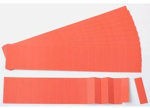 Ultradex Einsteckkarten für 34mm Einsteckschiene 70x32mm rot VE=90 Stück