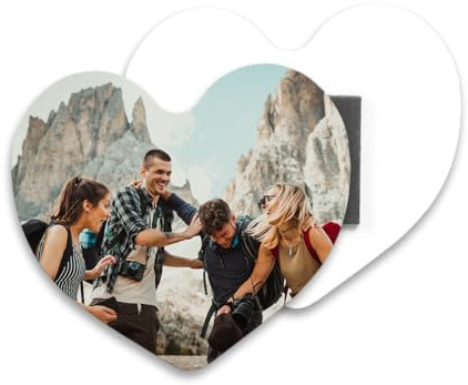 ORWO – Fotomagnet selbst gestalten | robuste Magnete mit Foto in Herz-, Quadrat- oder Kreisform | personalisierter Kühlschrankmagnet | vollflächig Bedruckt | individuelles Fotogeschenk