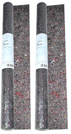 HELO Antirutsch Malervlies 2 x 10 m Rolle (Breite: 1m) wiederverwendbar, Profi Maler Schutzvlies Abdeckvlies aus saugstarken Baumwollfasern 180 g/m² mit undurchlässiger und rutschfester Unterseite