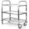 ybaymy 3 Tier Stainless Steel Trolley 750x400x835mm Kitchen Utility Cart Catering Storage Trolley with Locking Wheels for Kitchen,Hotels,Restaurants