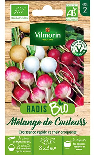 Sachet de graines Radis Mélange de Couleurs BIO
