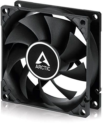 ARCTIC F8 TC - 80 mm, Ventilateur Haute Performance, Ventilateur Boitier, Refroidisseur Silencieux pour Unité Centrale, Contrôle par la Température, 350-2000 RPM - Noir