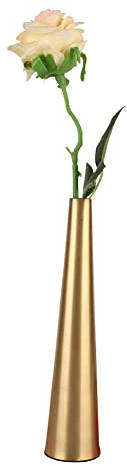 Blumenvase Edelstahl Konische Form Schreibtisch Vase Metall Schlanke Vase Wohnzimmer Schlafzimmer Dekoration Blumenvase