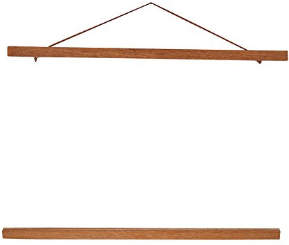 LANTRO JS 50 cm Portafotos magnético de Madera Natural, Suspensión de Madera del Cartel de DIY, Percha Marco Fotos Madera Magnética, para Exhibir Pintura Cartel Cuadro Decoración
