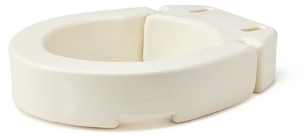 Medline Standard Hinged Toilet Seat Riser, 3.5 Inch Height, 400 lb Weight Capacity, White - Ideal Mobility Aid for Elderly, Disabled, and Medical Patients, Enhances Bathroom Safety