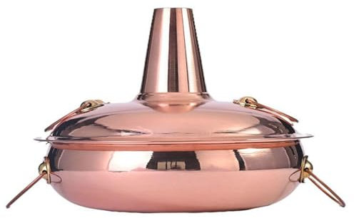 CETEOR Marmite Chinoise en cuivre, cuisinière à Induction, marmite en cuivre épais, marmite de Canard Mandarin à l'ancienne, cuisinière électrique Multifonction Shabu-Shabu Domestique,(A,36cm)