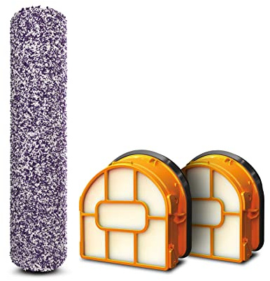 Shark HydroVac Antimicrobial Brushroll* & 2-Pack Filter Bundle, Compatible with All Hydrovac 3-in-1 Multi-Surface Cleaners for All Sealed Hard Floors and Area Rugs, Purple/White, WDB1F2