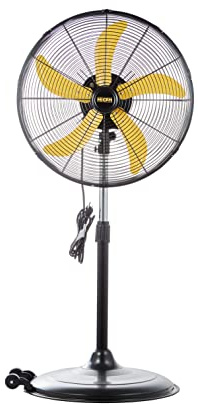 HiCFM 5000 CFM 20 inch High Velocity Pedestal Oscillating Fan with Powerful 1/5 Motor, 9ft Power Cord, Oscillation, Metal Body with Wheels for Garage, Commercial, Industrial - UL Safety Listed