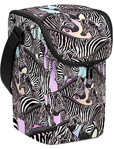 HOHODIY Lonchera con diseño de cebra negra para niños y niñas, lonchera reutilizable para niños y niñas, bolsas bento para la escuela y viajes
