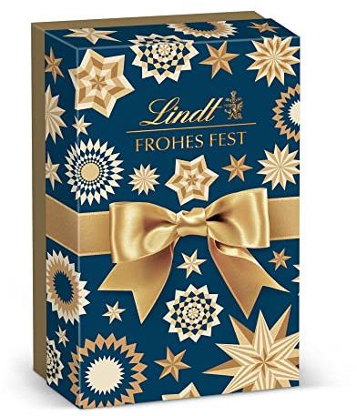 Lindt Schokolade | Santa Box | 248g | weihnachtliche Geschenkbox mit Weihnachtsmännern & LINDOR Kugeln | edles Schokoladen-Geschenk zu Weihnachten