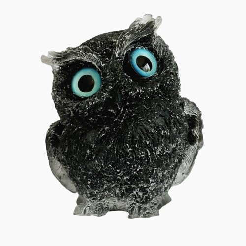 XYLIBLLA Eulen-Dekoration, natürliche Kristall-Eulen-Statue, Edelstein, Tierfiguren, Skulptur, Reiki, spirituelle Energie, Zuhause, Schlafzimmer, Büro, Schreibtisch-Dekoration für Frauen, Teenager,