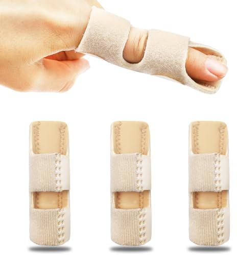 BLMHTWO 3 Stück Finger Schienen, Fingerschiene Mittelfinger Einstellbar Fingerschutz UnterstüTzung Fingerschiene Zeigefinger für Ruhigstellung und Begradigung Von Fingergelenken(Grau)