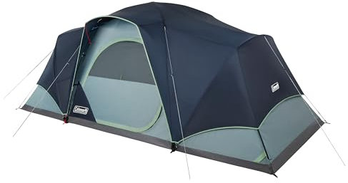 Coleman Skydome XL Large Family Tent Weatherproof 8/12 Person Tent Sets Up in 5 Mins Rainfly & Carry Bag Included Made of PFAS-Free Materials