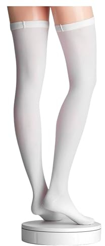 ACTIVA - Calze Autoreggenti Antitrombo Punta Aperta per Degenza, Intervento Chirurgico e Post Parto | Classe 1 18–24 mmHg Compressione Graduata | Made in Italy (Bianco [1 PAIO], L)
