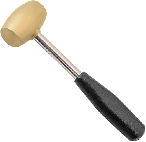 Mässingshammare klubba för stämpling och dapping smyckestillverkning gör-det-själv konst & hantverk hammare plåt metall jaga hammare 0,5 kg PTL®