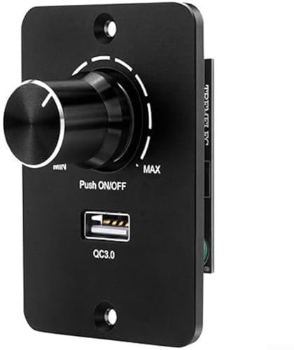 Vilgftyiet RV Dimmer Light Switch With 5A for PWM Functionality, Features Built In USB QC 3 0 Port For Quick Charging In Trailers And Trucks