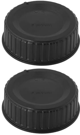 YINETTECH Lot de 2 cache-objectifs arrière de 50 mm LF-4 compatibles avec Nikon D Series D7500 D5 D6 D5600 D4S D500 18 mm Noir