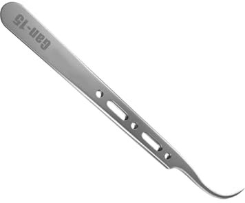 Pince à épiler en acier inoxydable avec pointe droite/courbe, pince de précision, outil de réparation de téléphone portable