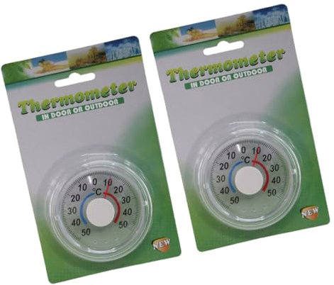 UKCOCO 2pièces Thermomètre Intérieur Bois Lot De Thermomètres Muraux Suspendus Indicateurs De Température Verticaux Pour Maison Et Bureau