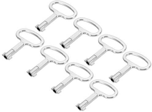 PATIKIL Triangle Spanner Key, 8 Pack Universal Utility Keys Triangular Socket Panel Keys Cabinet Key Lift Door Lock Key for Elevator Electric Gas Water Meter Box
