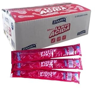 DUCAVAL | Zamba Polos Ácidos, Sabor Llave Ácida, Caja de 32 Unidades, Helados Refrescantes, Polines