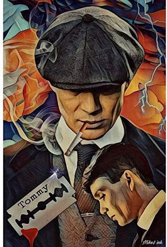 HKFLD 5D DIY Diamond Painting Kit Peaky Blinders Mosaic 3D Cross Stitch Movie Poster Craft Supplies Gifts Home Decor 6k307g30x40CM