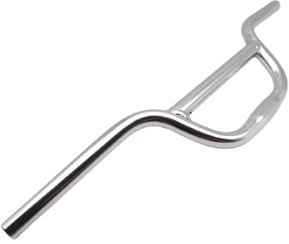 BMX Cykelstyre, aluminium, cykelstyre, fristil, cykel, styrbar, 620, 640 mm, H 110 mm, svart, silver (640 mm, silver)