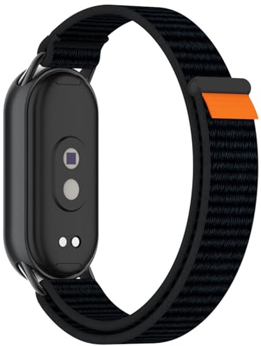 Issinlky Nylon Sportband Kompatibel med Xiaomi Mi Band 8/9/10, Elastisk armband för Xiaomi band 8/9/10