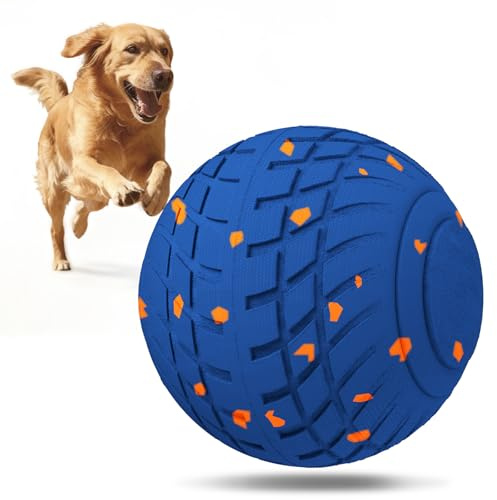 HETOO Interaktiver Hundeball Intelligentes Hundespielzeug: Sprung und Drehendes E-TPU Material Automatischer Spielzeug für kleine bis Große Hunde (Blau)