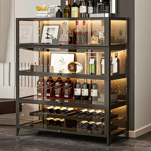 Vitrina de vidrio templado con puerta abatible, a prueba de polvo y diseño transparente para oficina o almacenamiento minorista