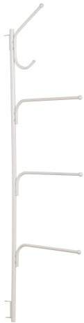 Household Essentials Hinge-It Clutterbuster Valet Family Towel Bar, White