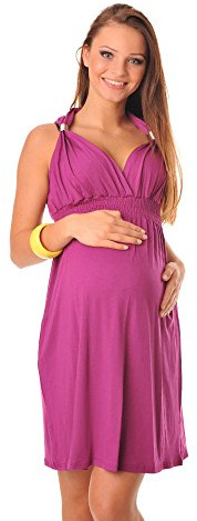 Purpless Maternity Summer Party Sun Woman Dress Pregnancy Tunic 8423 (18, Dark Pink)