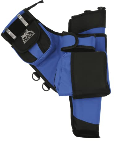 elToro Seitenköcher Sys - RH und LH (blau, Linkshand) Zubehör beim Bogenschießen, für Pfeil und Bogen