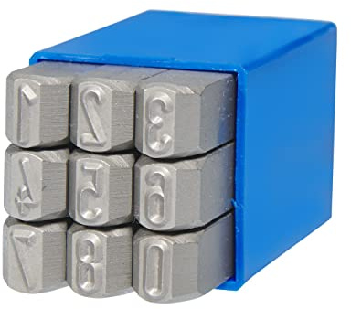 GRAVUREM-S Standard Schlagzahlen, Schlagstempel, Prägestempel, Einschlagzahlen - Zahlen 0-9 / 12mm