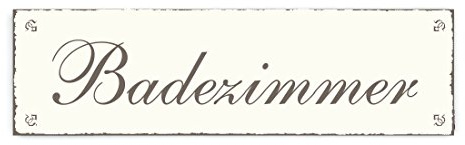 SCHILD Dekoschild BADEZIMMER Shabby Vintage Holzschild Türschild