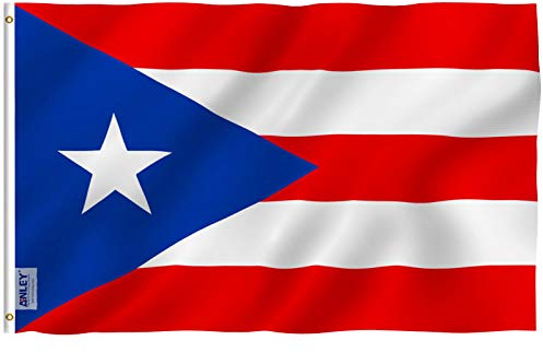ANLEY Fly Breeze 3x5Pi Drapeau du Porto Rico Vive Résiste aux UV-Entête en Toile/Double Couture-Drapeau Portoricain en polyester, œillet en Laiton 3x5Pi
