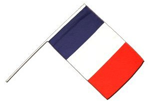 Flaggenfritze® Große Stockflagge Schwenkflagge Frankreich 60 x 90 cm