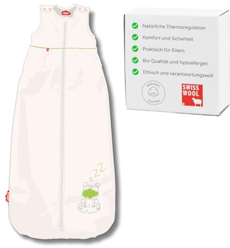 zizzz 4 Jahreszeiten Kinderschlafsack in 3 Größen & vielen süßen Designs - Atmungsaktiver Schlafsack für einen erholsamen Schlaf 110cm (24-48 M), Frog