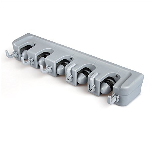 Relaxdays stabiler Gerätehalter für 11 Geräte Besenhalter Werkzeughalter Geräteleiste Wandhalter