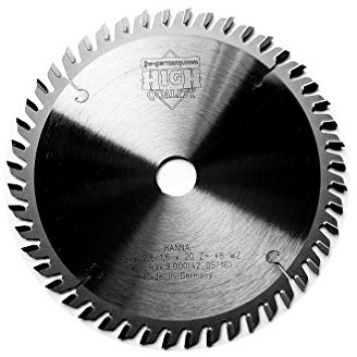 jjw-germany HM – Kreissägeblatt Hanna 165 x 20 Z= 48 WZ für Handkreissägen, 1 Stück, 4250980601476