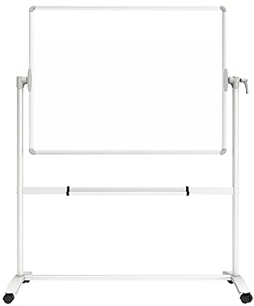 VIZ-PRO Double-Sided Magnetic Mobile Whiteboard, 48 x 36 Inches