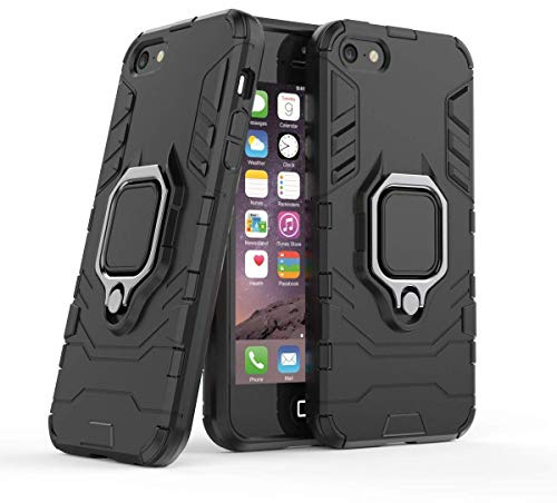 Compatible avec iPhone 5 / 5S / SE Coque, Anneau de Support Téléphone Voiture Magnétique Bague 360 Étui de Protection pour Apple iPhone 5, iPhone 5S, iPhone SE (Noir)