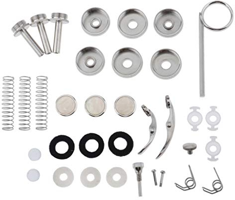 kesoto Trompete Reparatur Set, Fingerknöpfe Wasserschlüssel Spit Ventil Halter Federn Schrauben Musikinstrument Zubehör