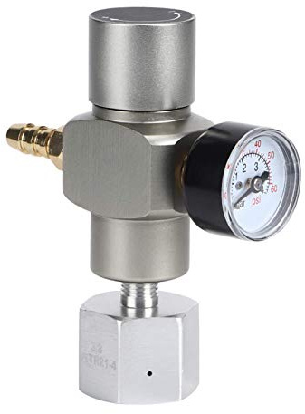 2in1 Mini CO2 Gasregler Soda Manometer mit Adapter 3/20.3 cm auf TR21.4 f