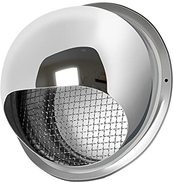 FEIYIQINGSHE Estrattore di Fumo, Vent d'Aria in Acciaio Inossidabile, Sfera di Ventilazione Griglia Esterna Cappa Aspirante Cappa A Parete A Montaggio da Parete Cover Outlet (50-400 MM),80mm/3.15in