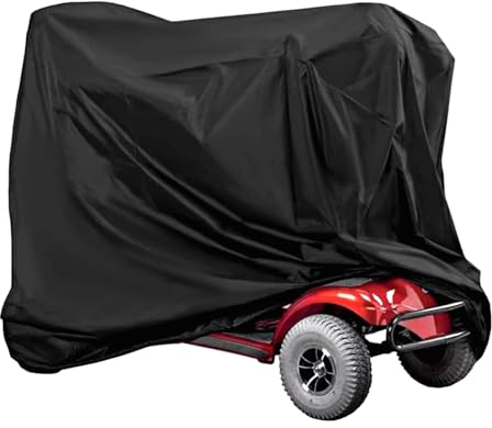 SIRUITON Mobility Scooter Storage Cover, Wheelchair Cover Waterproof for Travel Lightweight Electric Chair Cover Rain Protector from Dust/Dirt/Snow/Rain/Sun Rays（170x61x117cm）