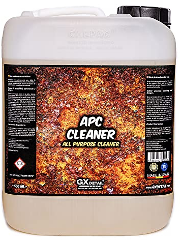 GxDetail APC Limpiador Multiusos para Coche 5 Litros – Limpieza Profunda en Interiores y Exteriores – Elimina Grasa, Suciedad y Manchas – Seguro para Tapicerías, Plásticos y Motores.